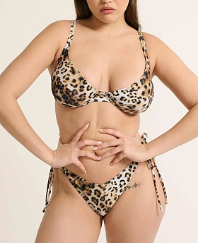 Leopard Print Balconnet Bikini Top Leopard Print Balconnet Bikini Top