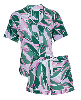 Lexi Leaf Print Shorty Set