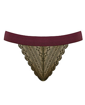 Lyzy Tanga Brief Khaki/Wine
