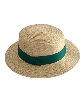 Macey Broad Brim Hat Dark Green Ribbon