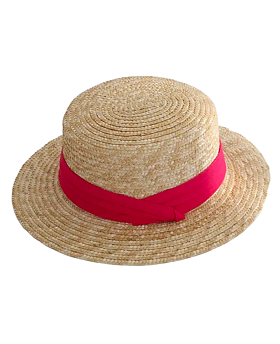 Macey Broad Brim Hat Hot Pink Ribbon