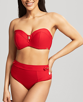 Marianna Bandeau Bikini Top Crimson