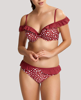 Mila Padded Plunge Frill Bikini Top