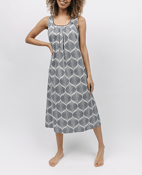 Nicole Geo Print Long Nightdress