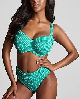 Gingham Olivia Full Cup Bikini Top Green Gingham Gingham Olivia Full Cup Bikini Top Green Gingham