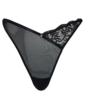Ornate Thong Black