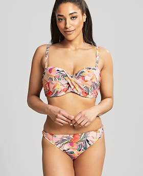 Paradise Bandeau Bikini Top Pink Tropical