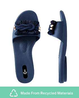 Raffi Slide Sandals Navy
