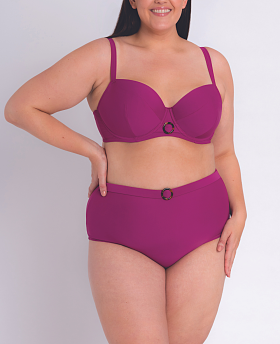 Retro Sun Padded Balcony Bikini Top Orchid