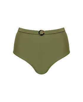 Retro Sun High Waist Bikini Brief Olive