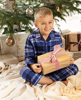 Mini Riley Boys Check Print Pyjama Set