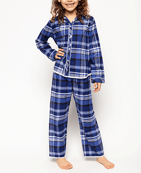 Mini Riley Girls Check Print Pyjama Set