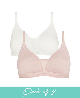 Posie Non Wired T-Shirt Bra Blush & Ivory