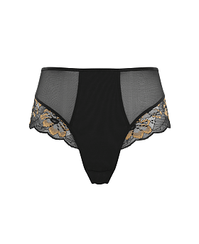 Sabrina High Waist Brazilian Brief Black/Vintage Gold Sabrina High Waist Brazilian Brief Black/Vintage Gold
