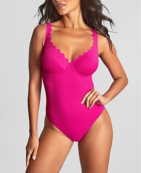Spirit Rita Plunge Swimsuit Magenta Spirit Rita Plunge Swimsuit Magenta