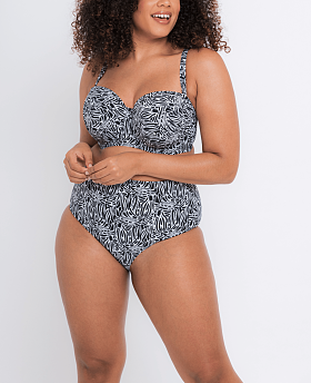 Sundown High Waist Brief Black Print