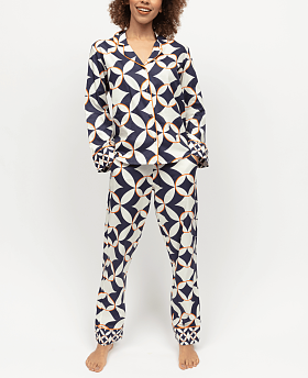 Taylor Geo Print Pyjama Set Navy