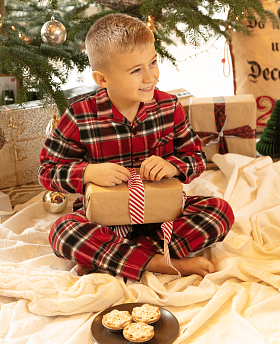 Mini Windsor Boys Check Print Pyjama Set