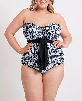 Wrapsody Bandeau Swimsuit Zebra Print Wrapsody Bandeau Swimsuit Zebra Print