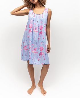 Zoey Flamingo Print Short Nightdress